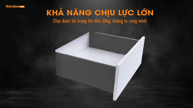 Khả năng chịu lực lớn Ray hộp Hafele S4 chức năng giảm chấn màu xám 552.55.302